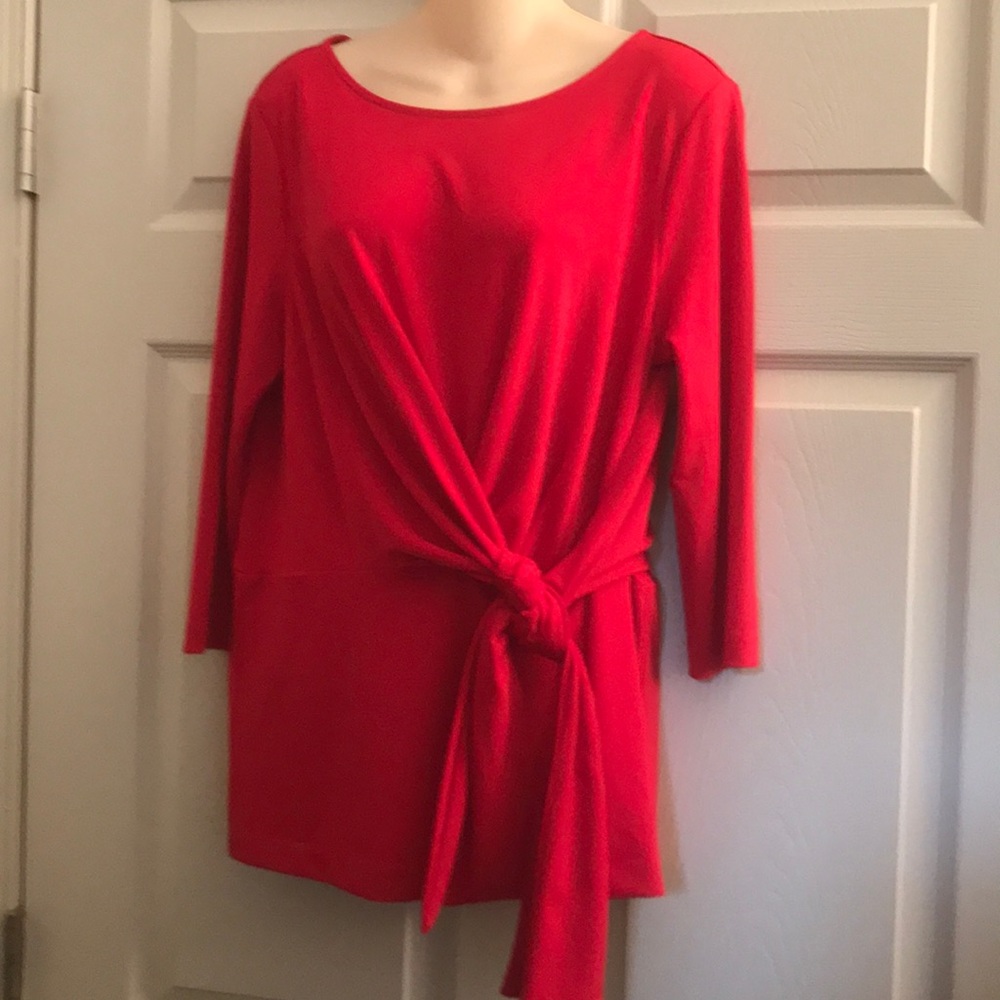 Ann Taylor Red Blouse with tie